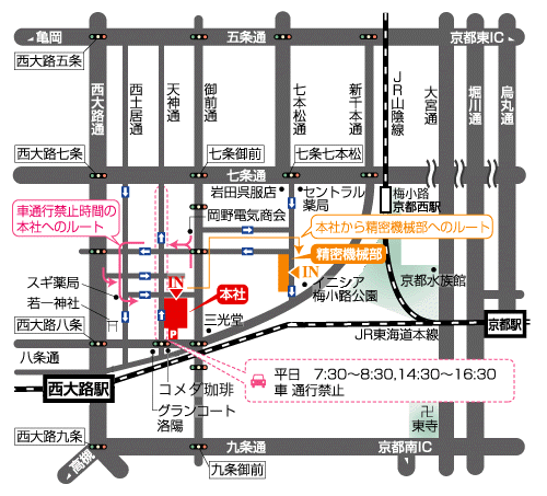 洲崎鋳工株式会社・案内マップ